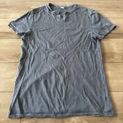 Rothmans グレー Vネック Tシャツ