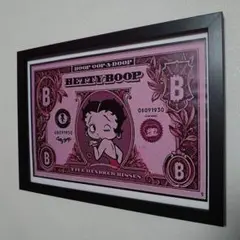 ベティちゃん　BettyBoop ポスターフレーム付き壁掛け アメリカンレトロ