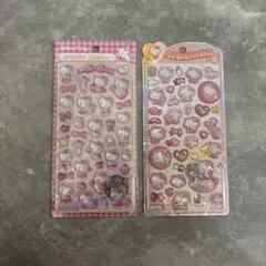 キティ ボンボンドロップシール　うるちゅるポップシール　2枚セット