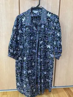 シルクロードクラブ/山本仁商店　ロングシャツ　ブラウス　チュニック　動物柄