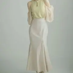 crayme Slit Mermaid Skirt ECR