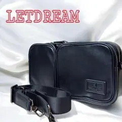 LETDREAM　2wayバッグ 黒　ボディーバッグ　レザーショルダーバッグ