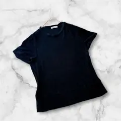 アバンドール　半袖Tシャツ　フリー　ブラック　綿100% Uネック