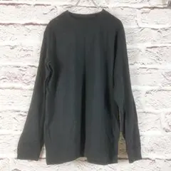 r287 ブラック 長袖 Tシャツ コットン トレーナー　XL