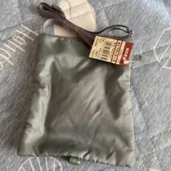 グレー ナイロン サコッシュ メッシュポケット付き