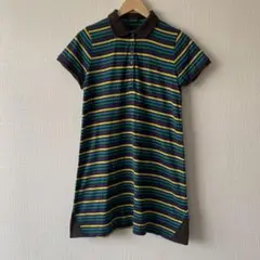 【vintage】 ボーダーポロ半袖ワンピース