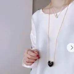 チエコプラス　ハートネックレス　ホワイト×シルバー　美品 chieko＋ heart necklace チエコプラスハートネックレス