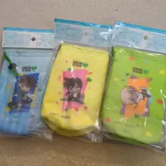 サントリー　グリーンダカラ　コナン　コラボ　ペットボトルホルダー　3個セット