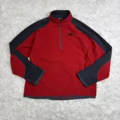 ミレープルオーバーフリースジャケット赤レッドL