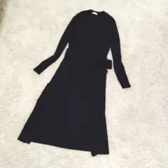 マディソンブルー ウール ロングカーディガン ウェストベスト ポケット ライン