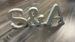 S&A アルファベットオブジェ 木製