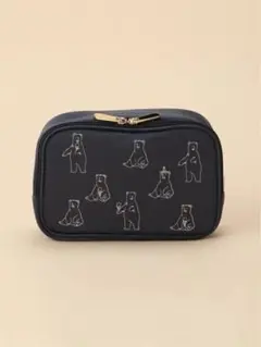 新品未使用　ジェラートピケ　シロクマ　刺繍ポーチ