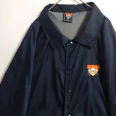 238　COOPERSTOWN　コーチジャケット　2XL　紺　ナイロン　US古着