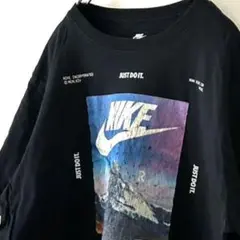 ナイキ NIKE エア マウンテン JUSTDOIT Tシャツ ブラック黒 古着