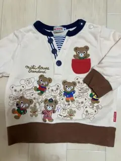 ミキハウス クマ刺繍 トレーナー 80
