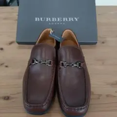 ！値下げ！新品・未使用☆BURBERRY 革靴 ブラウン ローファー 24.5