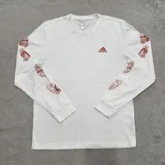 adidas　アディダス　Tシャツ　長袖　M　ホワイト　ロゴ