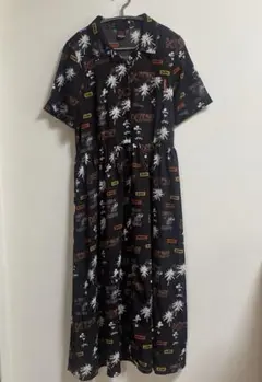 BABYDOLL ミッキー柄 半袖 ロングシャツワンピース フリーサイズ　大人