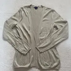 Gap シルク混 ベージュカーディガン XS