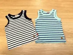 ミキハウス　ストライプタンクトップ2枚セット　80cm