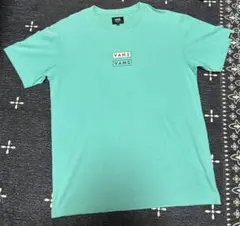 VANS Tシャツ ターコイズブルー ボックスロゴ