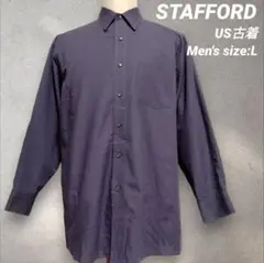 STAFFORD 90s 長袖シャツ 紫 Men's L US古着 アメカジ
