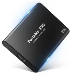 外付けSSD 2TB ポータブル USB3.2 Gen2 超高速転送 黒