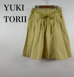 ★訳あり★ YUKI TORII ユキトリイ リボン付フレアスカート 日本籍