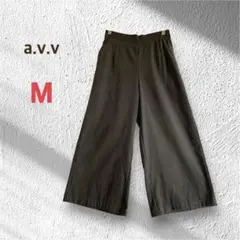 アーヴェヴェ ワイドパンツ M グレー シンプル カジュアル イージーパンツ