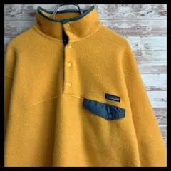 【Patagonia】大人気!! USA製 M イエロー シンチラ スナップT