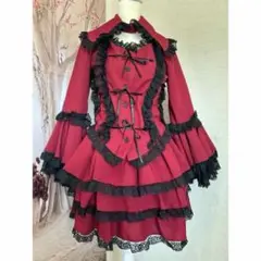 K1Good Luck ゴスロリ　セットアップ　姫袖ブラウス　スカート M
