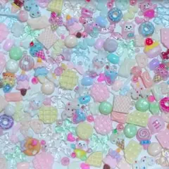 ネイルパーツまとめ売り　50個以上 ワッフル　マカロン　ウエハース　ドーナツ