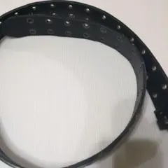 スタッズ付き黒レザーベルト 2つセット