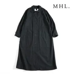 891t*美品 マーガレットハウエル MHL コットンリネン ステンカラーコート