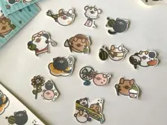 【夏限定】ぶたばなフレンズ フレークシール／動物・手帳・ゆるキャラ