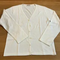 M'GREGOR ホワイト カーディガン Lサイズ