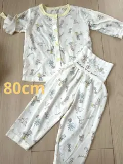 西松屋☆半袖・七分丈、2way腹巻き付きパジャマ☆80cm