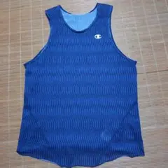 Champion ダークブルー タンクトップ　スポーツ