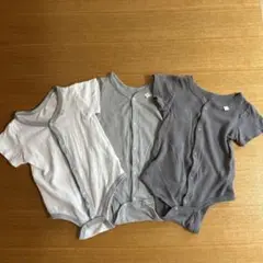 西松屋　ベビー肌着 メッシュ素材　前開きロンパース 3点セット 70サイズ
