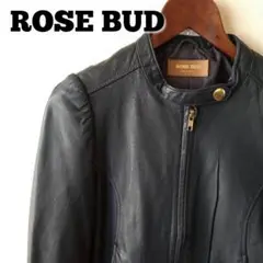 美品 ROSE BUD 羊革 シングルライダースジャケット レザー ローズバッド
