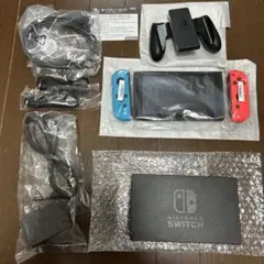 バッテリー強化版 Nintendo Switch 本体 赤/青　付属品セット