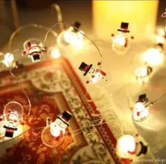 【2m20LED】クリスマス イルミネーション 雪だるま ライト 飾り