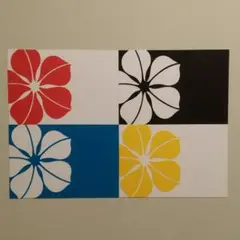 ハガキサイズの切り絵と貼り絵 8枚セット