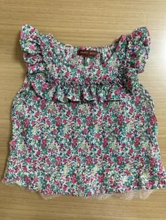 美品 Studio mini 花柄 ノースリーブ トップス 95cm