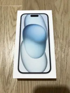 iPhone15 箱 ブルー