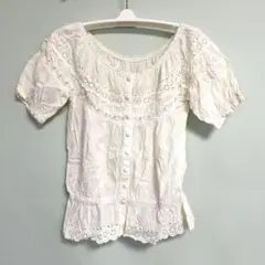トップス　白　ルセットアラモード　Recette A'la mode