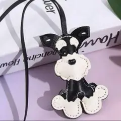 シュナウザー キーホルダー ブラック　黒　バッグ チャーム　犬　わんこ　B964
