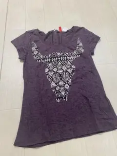 未使用　パープル　紫　半袖　トップス　Tシャツ　DIVIDED S M
