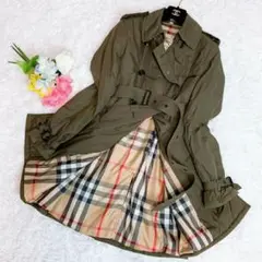 極美品✨バーバリーロンドン ダウントレンチコート ノバチェック オリーブ 40