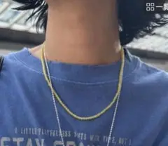 新品【eL+1】 beads short necklace イエロー おねさん